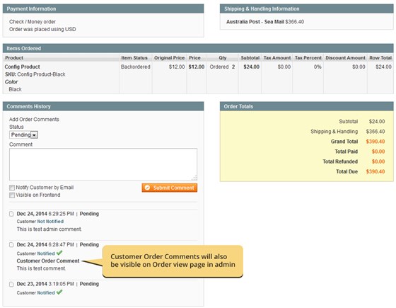 Magento Extension: Customer Order Comment Management